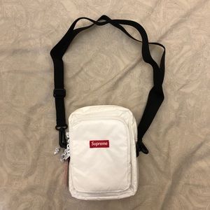 supreme shoulder bag white